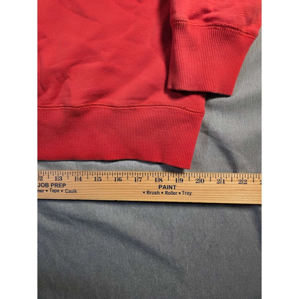 Converse All Star Mens Large Red Raglan Crewneck Sweatshirt Logo Pullover L - Picture 2 of 8